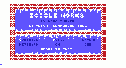 Icicle Works Title Screen